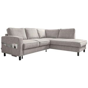 MID.YOU ROHOVÁ SEDACIA SÚPRAVA, textil, sivobiela vyobraziť