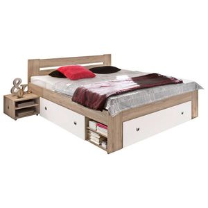 Carryhome ZOSTAVA S POSTEĽOU, 140/200 cm, biela, farba duba vyobraziť