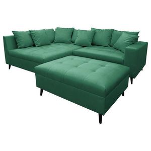 MID.YOU ROHOVÁ SEDACIA SÚPRAVA, textil, zelená vyobraziť