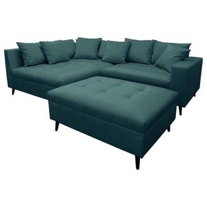 MID.YOU ROHOVÁ SEDACIA SÚPRAVA, textil, petrolejová vyobraziť