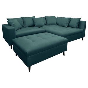 MID.YOU ROHOVÁ SEDACIA SÚPRAVA, textil, petrolejová vyobraziť