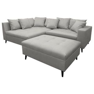 MID.YOU ROHOVÁ SEDACIA SÚPRAVA, textil, sivá vyobraziť