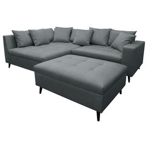 MID.YOU ROHOVÁ SEDACIA SÚPRAVA, textil, tmavosivá vyobraziť