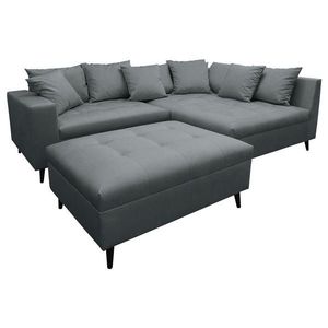 MID.YOU ROHOVÁ SEDACIA SÚPRAVA, textil, tmavosivá vyobraziť
