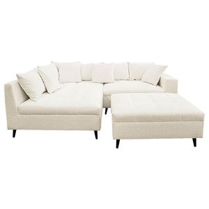 MID.YOU ROHOVÁ SEDACIA SÚPRAVA, textil, biela vyobraziť