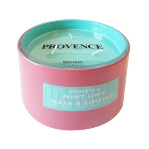 Provence SVIEČKA V SKLE RUŽOVÁ/TYRKYSOVÁ 10, 9X8CM 292G vyobraziť