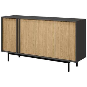 Komoda 160 Alsy 6 Olejovaný dub/Antracit vyobraziť