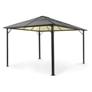 Blumfeldt Pantheon Solid Sky Ambient Solar, altánok so strechou, 3 x 4 m, polykarbonát, hliník, osvetlený vyobraziť