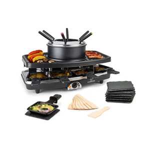 Klarstein Entrecote, raclette gril a fondue 2 v 1, 1100 W, prírodný kameň, pre 8 osôb, podložky vyobraziť