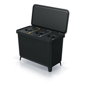 Odpadkový kôš SYSTEMA na triedený odpad 3 x 10 l, čierna vyobraziť