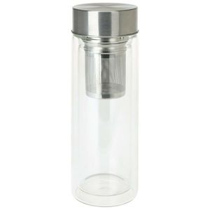 Sklenená fľaša na pitie s dvojitou stenou a filtrom, 300 ml vyobraziť