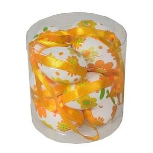 Sada veľkonočných vajíčok vzor žltý kvet v. 4 cm, 12 ks v balení vyobraziť