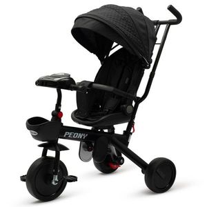 Baby Mix Detská trojkolka Peony EVA, čierna vyobraziť