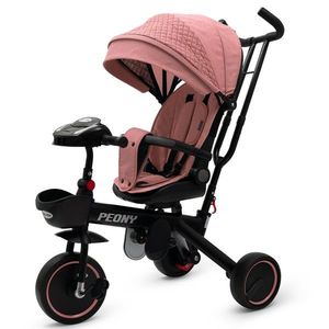 Baby Mix Detská trojkolka Peony EVA, ružová vyobraziť