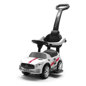 Baby Mix Detské odrážadlo so zvukom a vodiacoutyčou Racer, biele vyobraziť