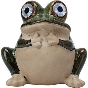 Solárna záhradná dekorácia Žaba, porcelán, 11 x 6, 6 x 13, 5 cm vyobraziť