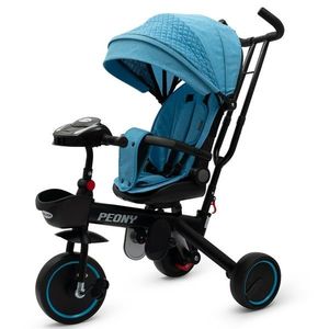 Baby Mix Detská trojkolka Peony EVA, modrá vyobraziť