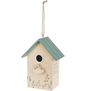 Drevená búdka pre vtáky Home, zelená, 16, 5 x 10 x 21, 5 cm vyobraziť