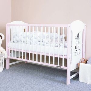 New Baby Detská postieľka Elsa Zebra, biela-ružová vyobraziť