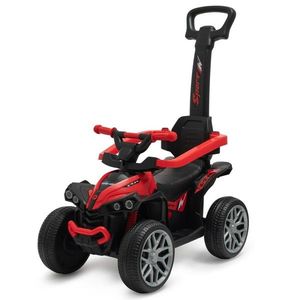 Detské odrážadlo Baby Mix Mega Prime EVA svodiacou tyčou, červené vyobraziť