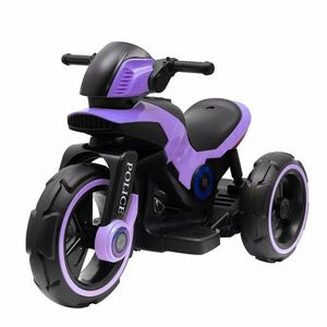 Detská elektrická motorka Baby Mix POLICE fialová vyobraziť