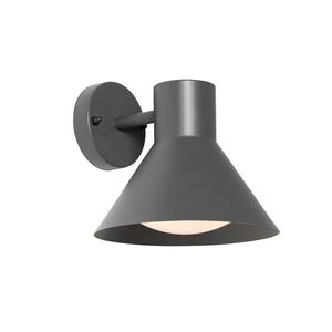Priemyselná vonkajšia nástenná lampa tmavosivá kužeľ IP44 - Natas vyobraziť