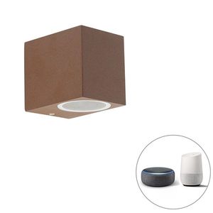 Inteligentná nástenná lampa hrdzavohnedá IP44 vrátane Wifi GU10 - Baleno vyobraziť