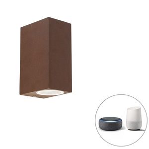 Inteligentná nástenná lampa hrdzavohnedá IP44 vrátane 2 wifi GU10 - Baleno vyobraziť