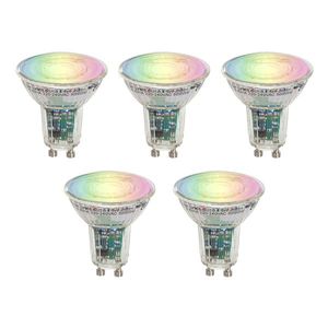 Set van 5 Smart GU10 50 LED lampen helder RGBW 4.5W 350 lm 2700-6000K vyobraziť