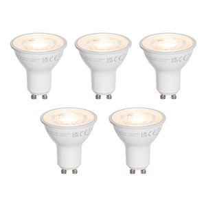 Set van 5 GU10 50mm LED lampen helder 7.5W 800 lm 3000K vyobraziť