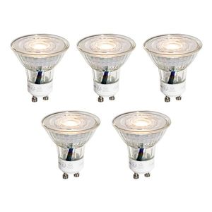Set van 5 GU10 50mm LED lampen helder 4.9W 450 lm 3000K vyobraziť