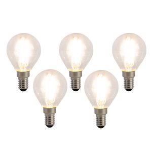 Sada 5 LED žiaroviek E14 Filament P45 4W 470 lm 2700K vyobraziť