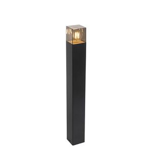 Stojaca vonkajšia lampa čierna 70 cm IP44 s dymovým sklom - Denmark vyobraziť