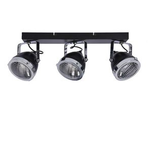 Stropná lampa Crazy s čiernym tienidlom 3x15W gu10, priehľadná vyobraziť