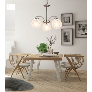 Závesná lampa Baida s matným priehľadným tienidlom vyobraziť
