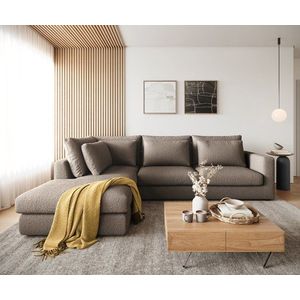 Rohová pohovka Isla 330x225 cm bouclé taupe levá vyobraziť