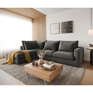 Rohová pohovka Isla 330x225 cm žinylka antracitová levá vyobraziť