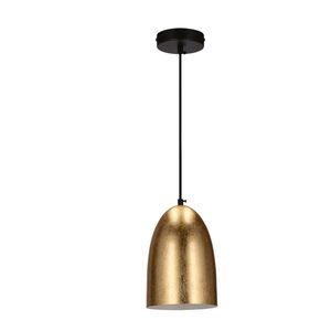 Závesná lampa Icaro čierna 1X40W E27 zlaté tienidlo vyobraziť