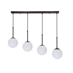 Závesné lampy Pompei čierne 4X4X40 E27 tienidlo biele vyobraziť