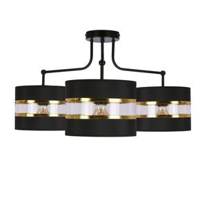 Závesná lampa Andy čierna e27 Tienidlo čierne+zlaté vyobraziť