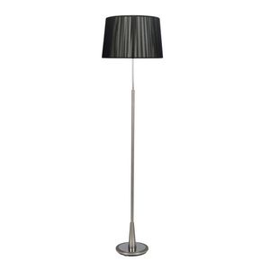 Stojacia lampa Dera saténová 1x60W E27 tienidlo čierna vyobraziť