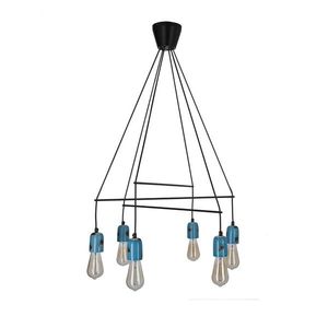 Závesná lampa Vider čierna 6x40W e27 vyobraziť