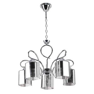 Závesná lampa 5xE27 Italo, chróm + strieborná vyobraziť