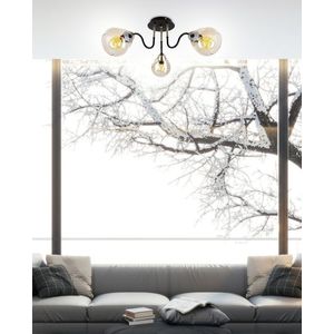 Čierno-zlatá dymová stropná lampa 3xE27 Unica vyobraziť