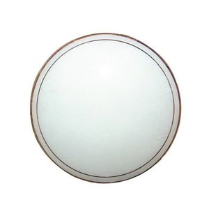 Biele sklenené okrúhle tienidlo na stropnú lampu 25 cm vyobraziť