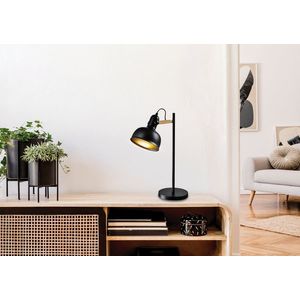 Čierna nastaviteľná stolová lampa Reno vyobraziť