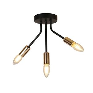 Čierno-zlatá stropná lampa 3x40W E14 Tiara vyobraziť