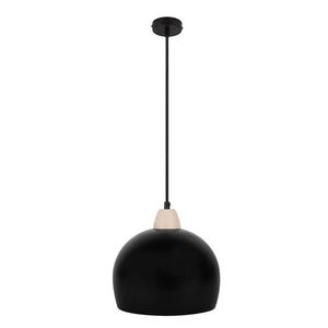 Závesná lampa s čiernym hliníkovým tienidlom 60W E27 Monroe vyobraziť