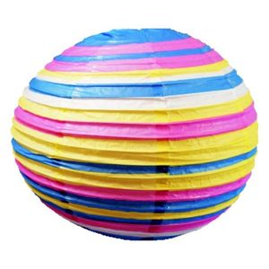Modro-ružové tienidlo na lampu z papierovej gule 50 cm Cocoon vyobraziť