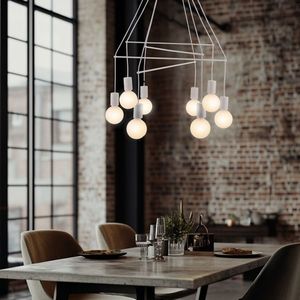 Závesná lampa matná biela 8xE27 dvojitý okruh Alto vyobraziť